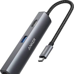 Anker USB C Hub Adapter, 5-in-1 USB C Adapter with 4K USB C to HDMI